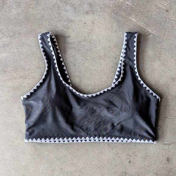 Shein Black White Whip Stitch Bikini Swimsuit medium - Picture 4 of 10